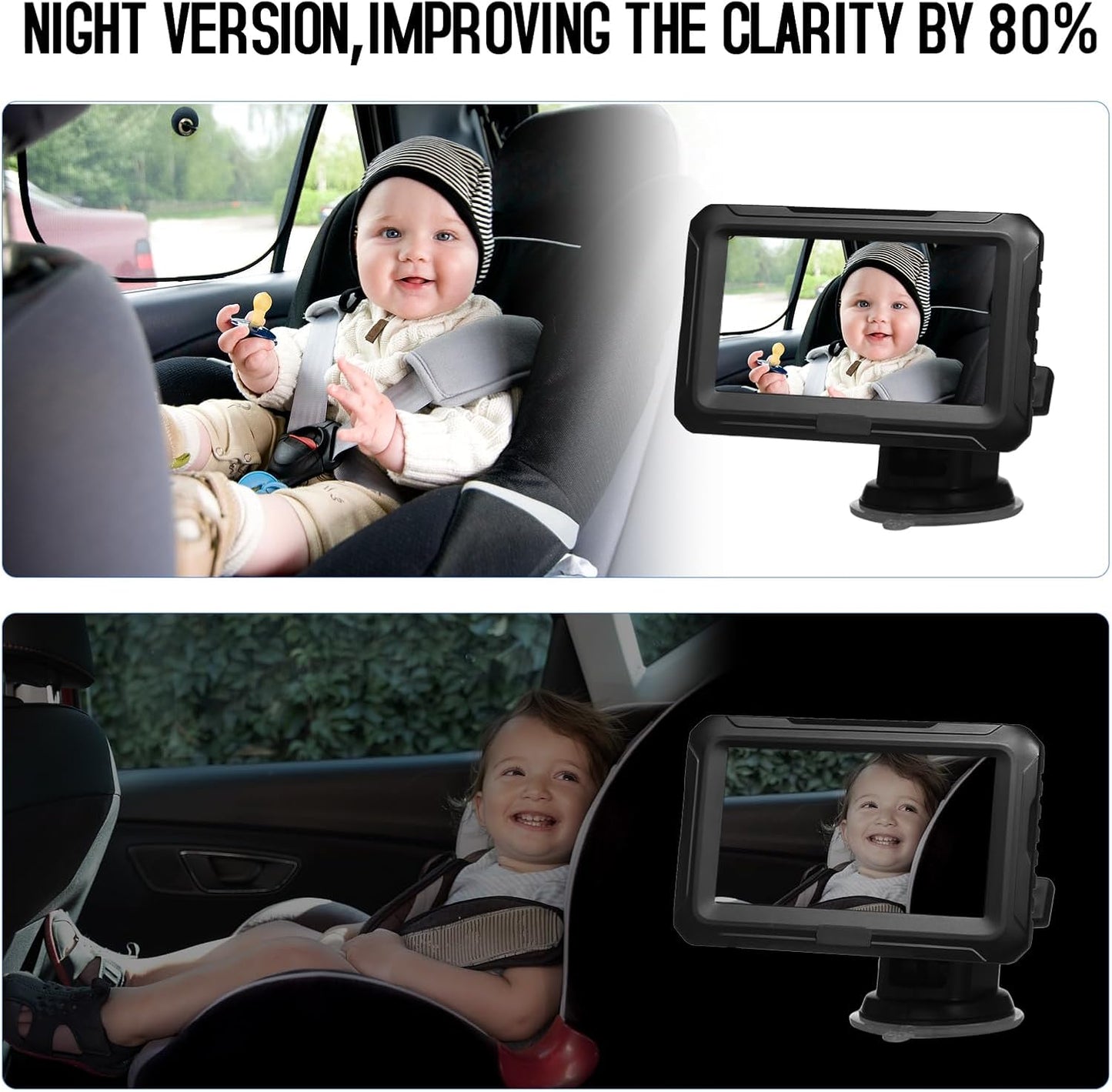 Babymirror mit 1080P Kamera & 4,3'' Bildschirm – Solvian