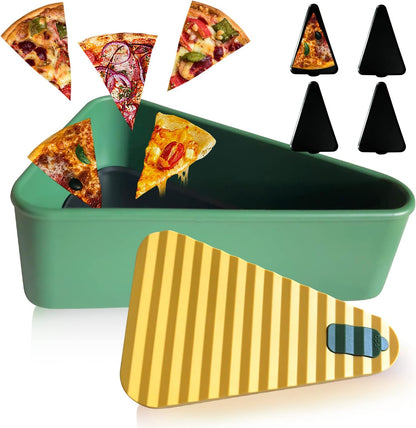 Wiederverwendbarer Pizzalagerbehälter mit 2 Tabletts – SliceSafe (1+1 GRATIS)