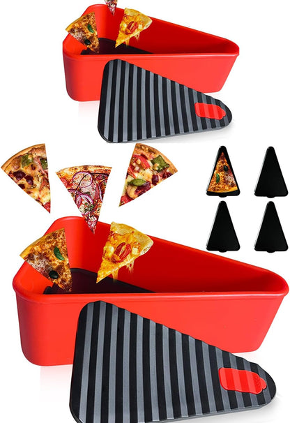 Wiederverwendbarer Pizzalagerbehälter mit 2 Tabletts – SliceSafe (1+1 GRATIS)