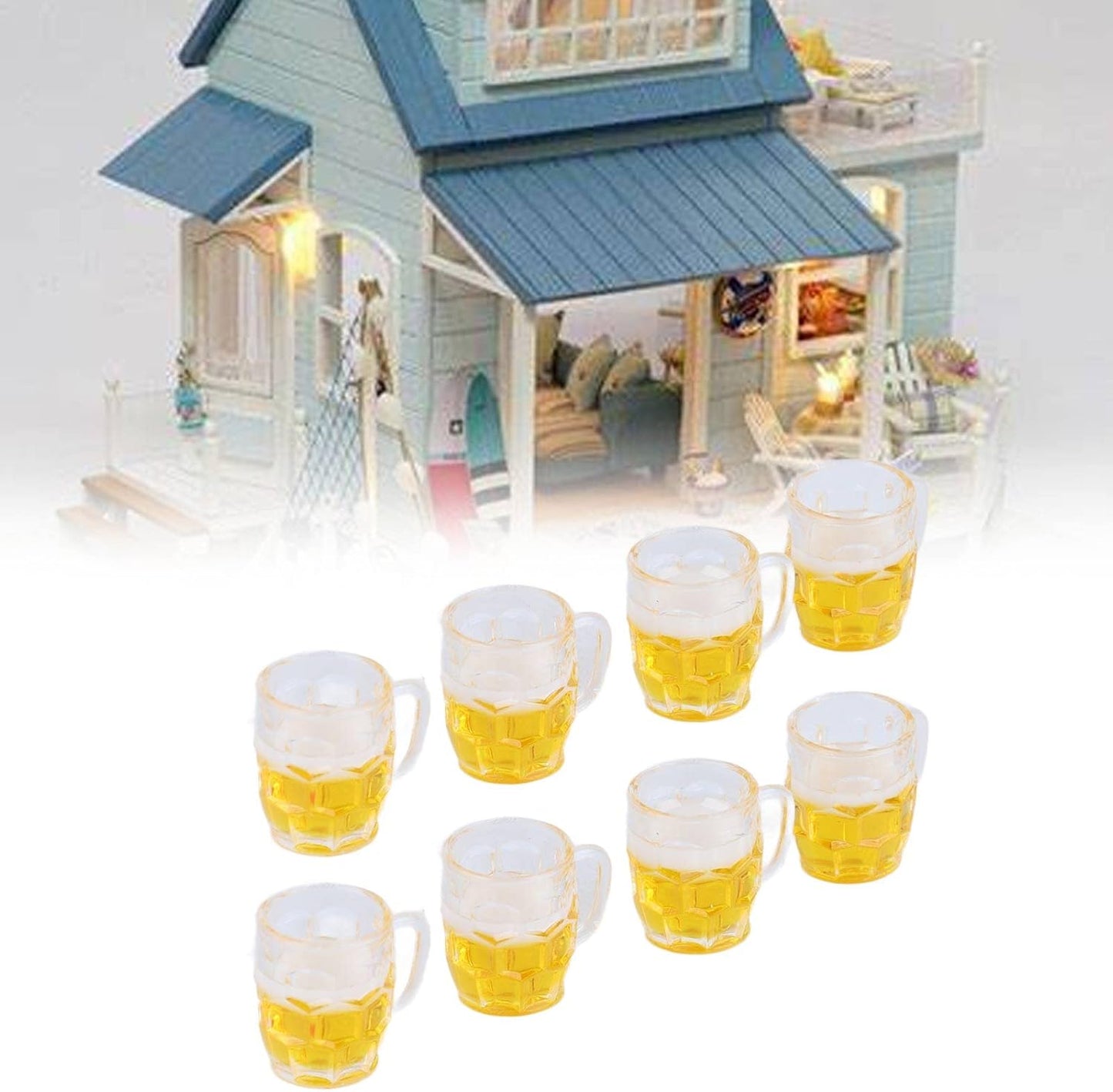 Mini Bierkrüge (12er-Set, Harz) – DekoProst Oktoberfest 2025
