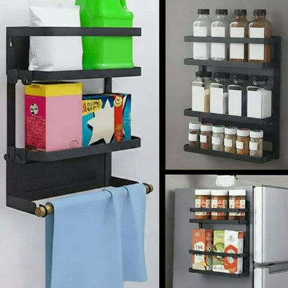 Magnetisches Kühlschrank-Gewürzregal mit Papiertuchhalter – Oryden