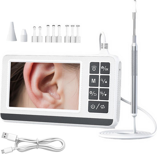 Ohrreinigungsohrmikroskop mit 3,9 mm Kamera und 4,3-Zoll HD-Bildschirm – Claryon