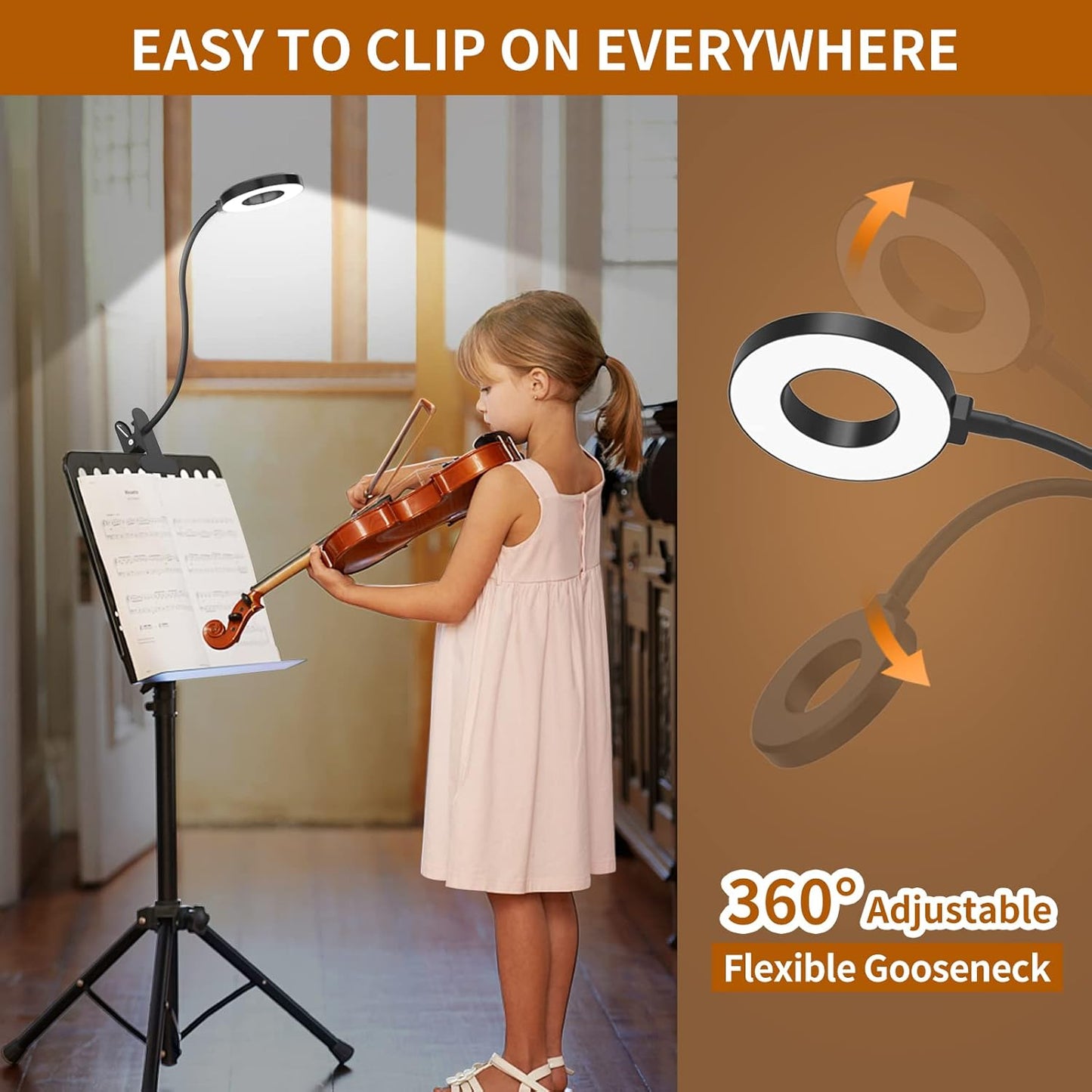 3 Farbmodi LED Schreibtischklemmlampe mit flexiblem Schwanenhals – Selvara (1+1 KOSTENLOS)