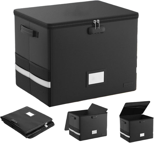 Feuerfester Aufbewahrungskoffer für Schallplatten – Wasserdichter Organizer für 150+ 12-Zoll-Schallplatten – Arcion