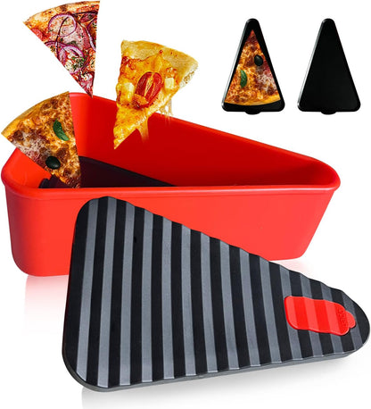 Wiederverwendbarer Pizzalagerbehälter mit 2 Tabletts – SliceSafe (1+1 GRATIS)