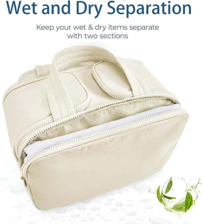 Reise-Kosmetiktasche – Große wasserdichte Kulturbeutel- und Make-up-Organizer (4-in-1) – Selvane