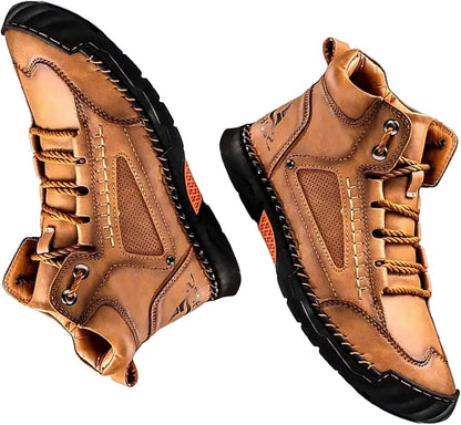 Handgefertigte wasserdichte orthopädische Stiefel für Männer – Fußgewölbestütze und rutschfeste Sohlen – Renvar
