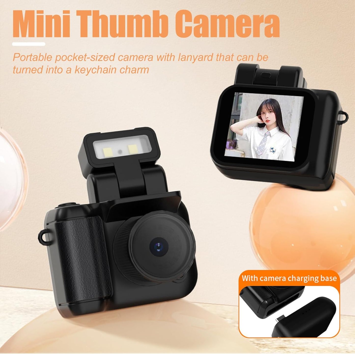 Mini- Schlüsselanhänger Digitalkamera mit 1080P Video und retro Design – Rivoma