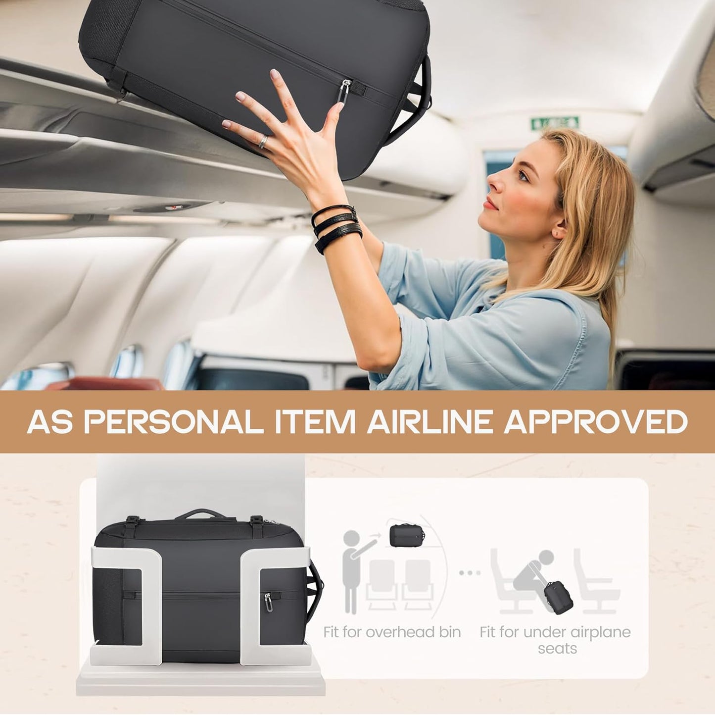 40L Erweiterbarer Wasserdichter Reiserucksack mit USB-Anschluss & 17” Laptopfach – AirVoyage (Kaufe 1, Erhalte 1 GRATIS Promo)