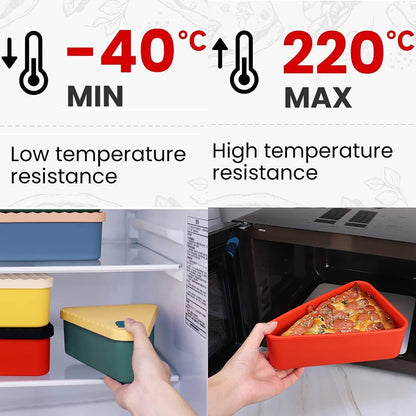 Wiederverwendbarer Pizzalagerbehälter mit 2 Tabletts – SliceSafe (1+1 GRATIS)