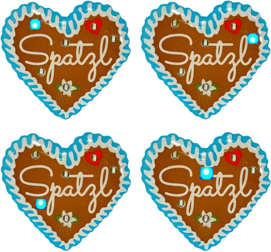 LED Lebkuchenherz Pins (4er-Set) – HerzGaudi Oktoberfest 2025