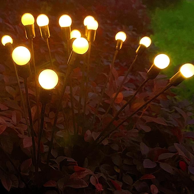 Schwebende Solar-Gartenlampen mit Glühwürmchen-Effekt – FireGlow