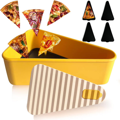 Wiederverwendbarer Pizzalagerbehälter mit 2 Tabletts – SliceSafe (1+1 GRATIS)