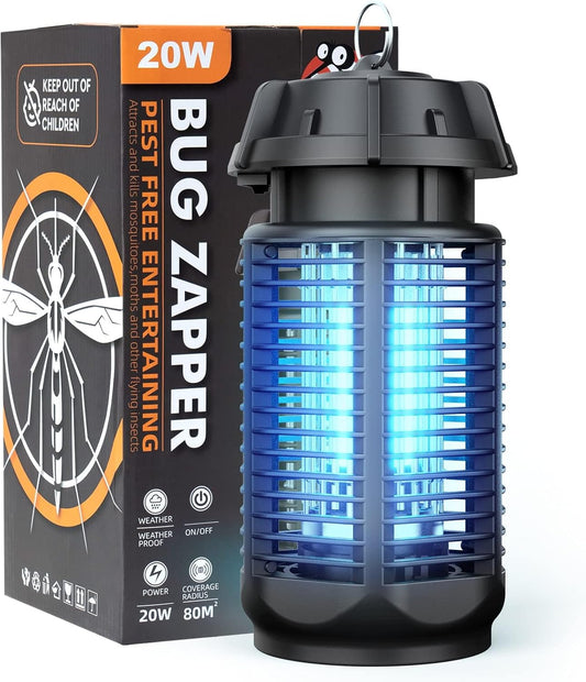Elektrischer Insektenvernichter mit 20W UV-Licht und 4200V Netz, IPX4 wasserdicht – Zeytra