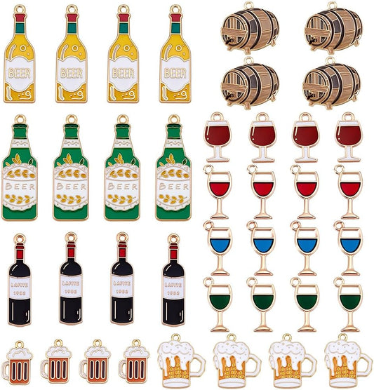 Bier & Wein Charm Anhänger (40er-Set) – FestGenuss Oktoberfest 2025