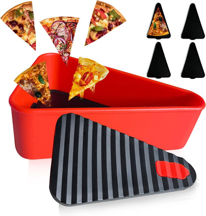 Wiederverwendbarer Pizzalagerbehälter mit 2 Tabletts – SliceSafe (1+1 GRATIS)
