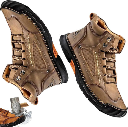Handgefertigte wasserdichte orthopädische Stiefel für Männer – Fußgewölbestütze und rutschfeste Sohlen – Renvar