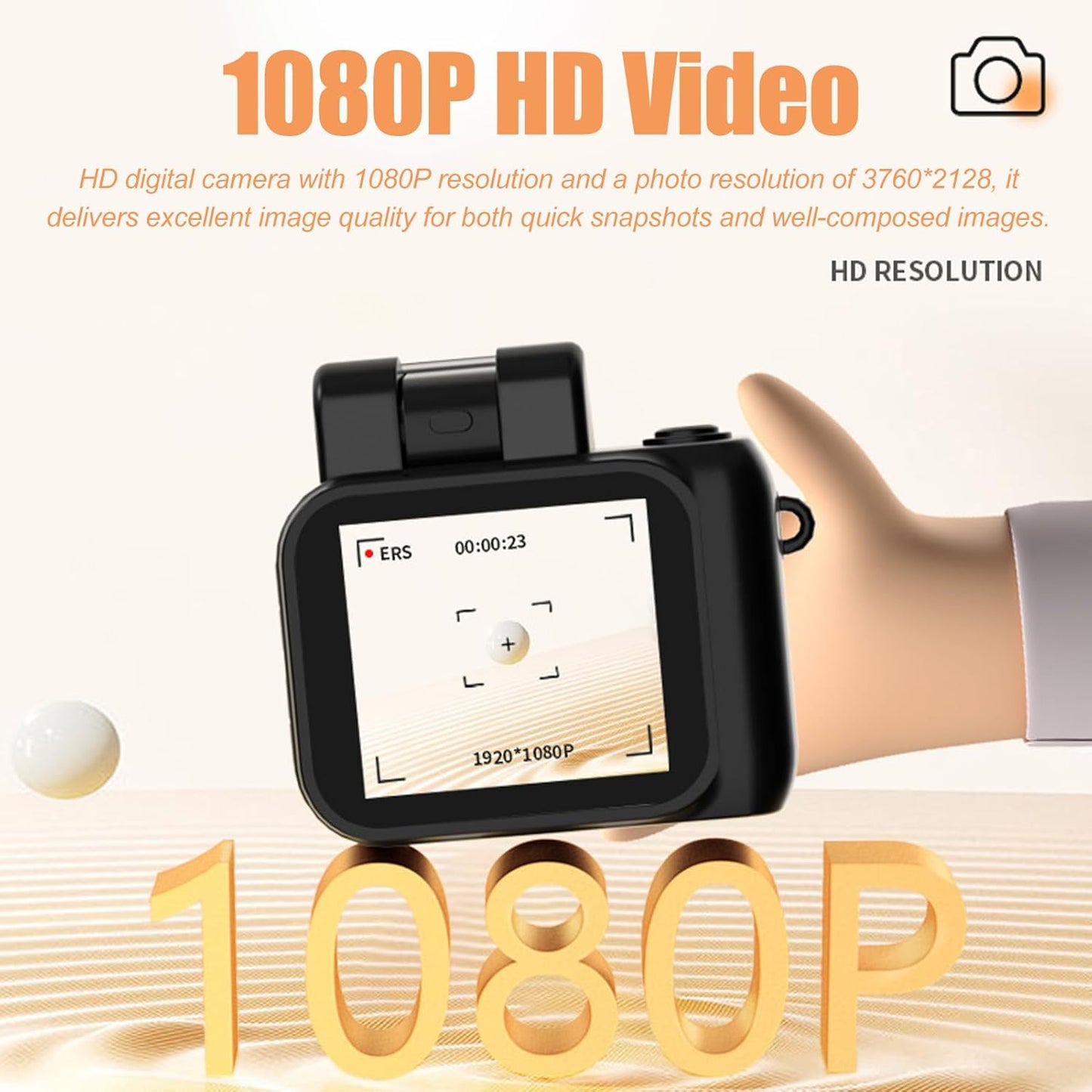 Mini- Schlüsselanhänger Digitalkamera mit 1080P Video und retro Design – Rivoma