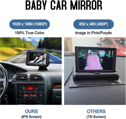 Babymirror mit 1080P Kamera & 4,3'' Bildschirm – Solvian