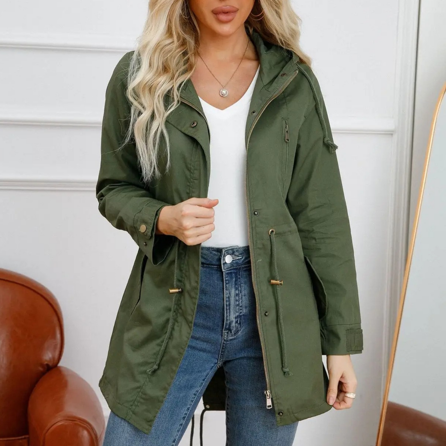 Leichte & Stylische Damen Sommerjacke mit langer Passform – Amira