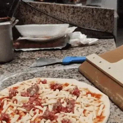 Verschiebbarer Pizzaschieber aus Birkenholz mit Schiebemechanismus – Fornello