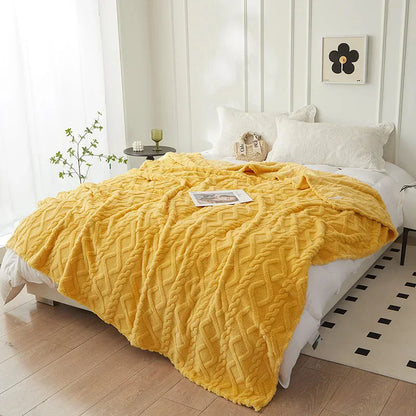 Zweiseitige Verdickte Lammwolldecke - CozyLuxe