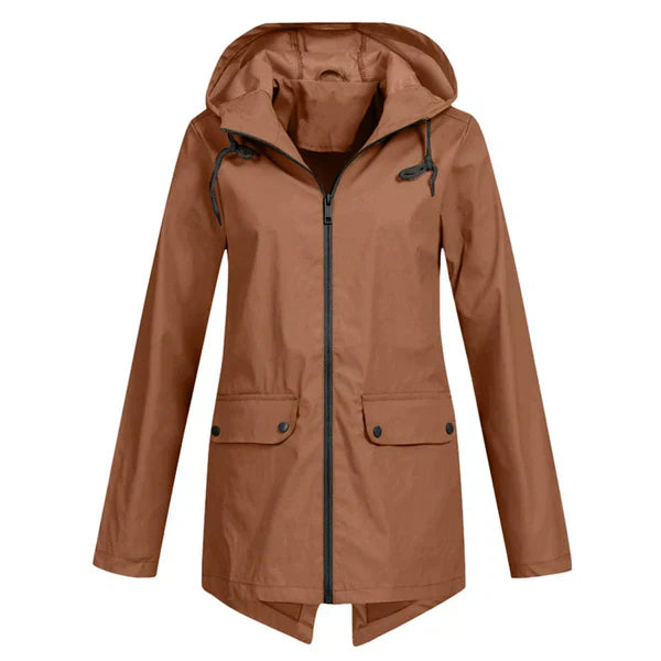 Trendige Damen Regenjacke mit Kapuze - Liora