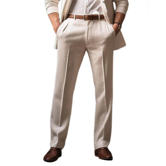 Herren Casual Hose aus Baumwolle mit geradem Schnitt – Corbinian