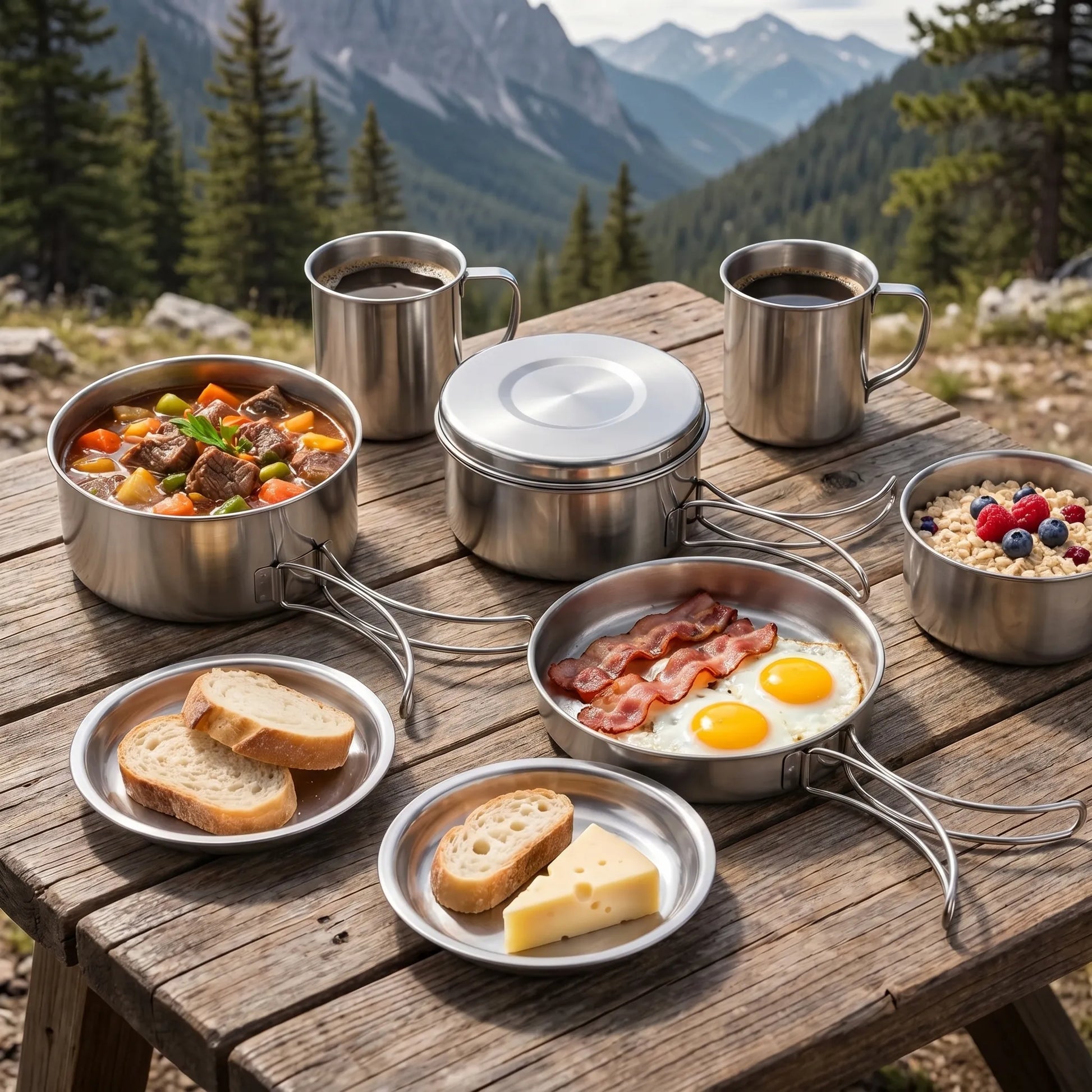 8-Teiliges Camping-Kochset -  Wildkit