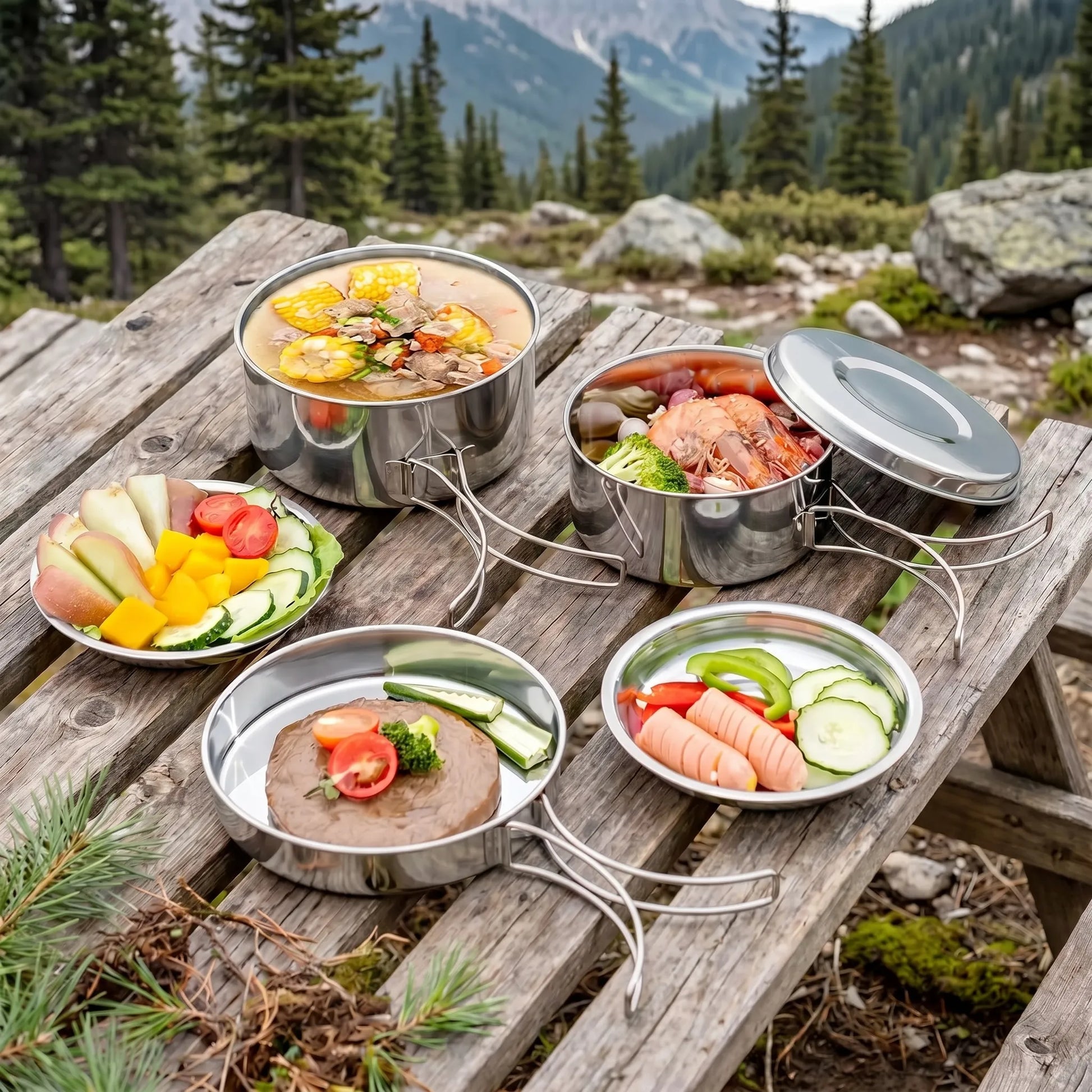 8-Teiliges Camping-Kochset -  Wildkit