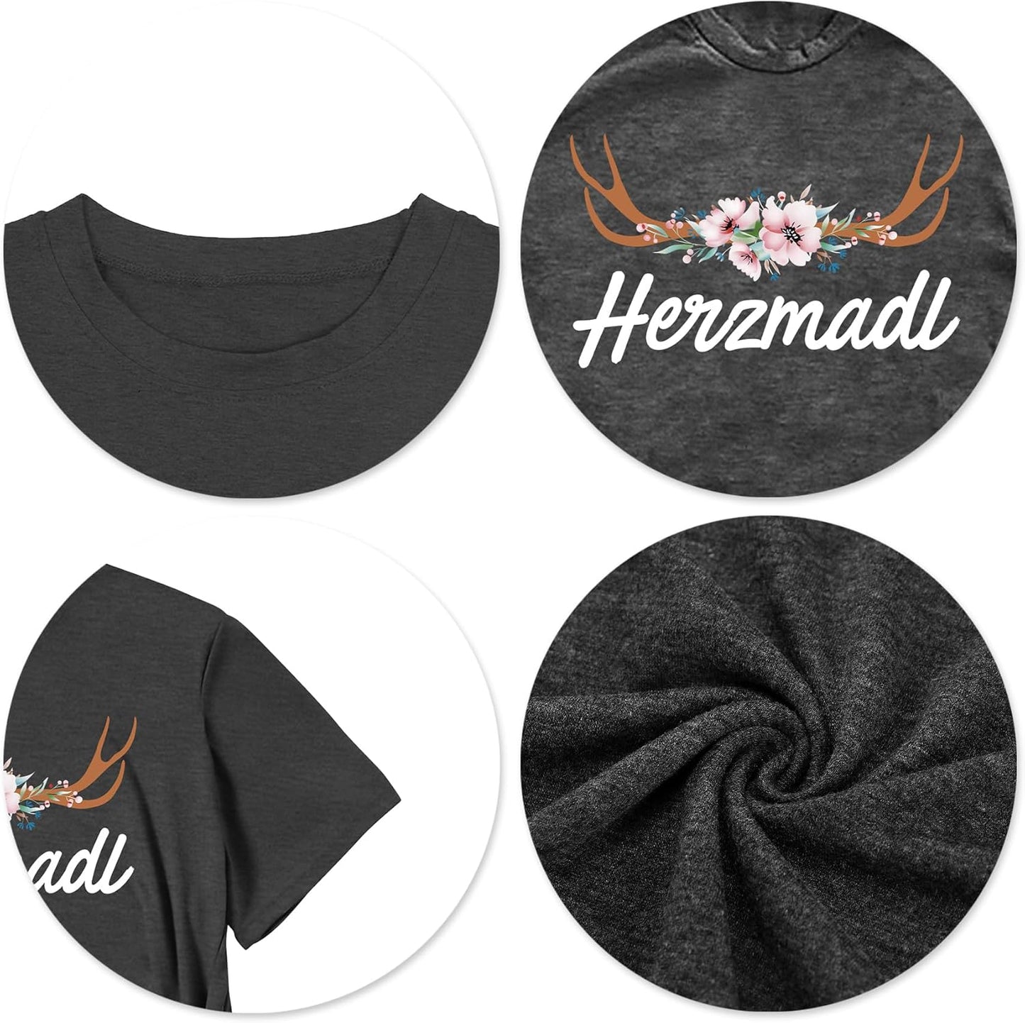 Damen Kurzarm Herzmadl T-Shirt – Lena Oktoberfest 2025
