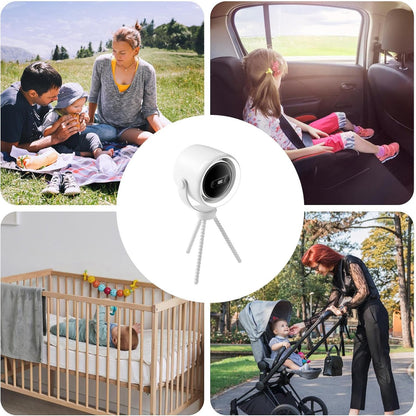 Wiederaufladbarer Clip-on-Kinderwagenventilator mit Nachtlicht 100 Geschwindigkeiten