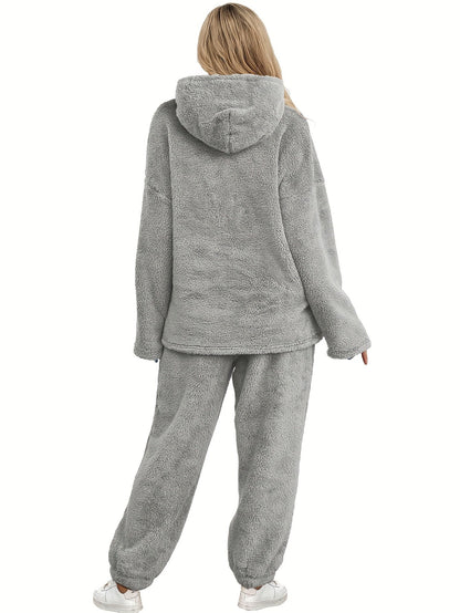 Warme Coral Fleece Damen Loungewear Set – Fenna