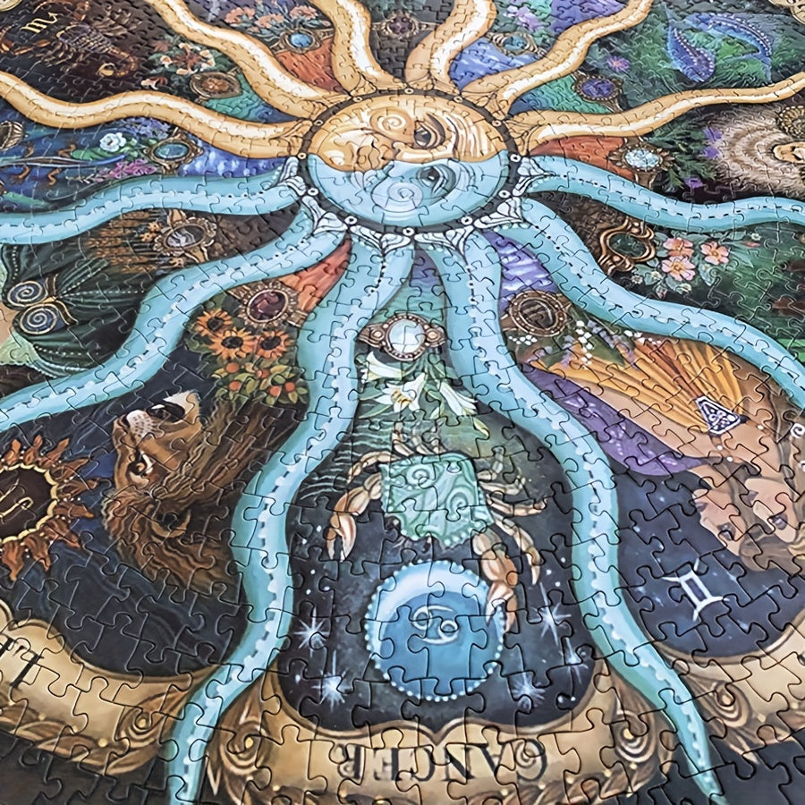 1000-teilige Runde Sternzeichen-Puzzle - ZodiacDreams
