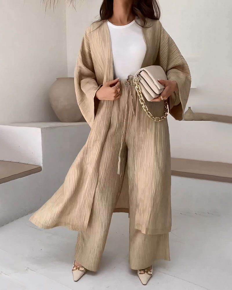 Lässiges Zweiteiler-Set Damen mit Weste und Hose – Thalia