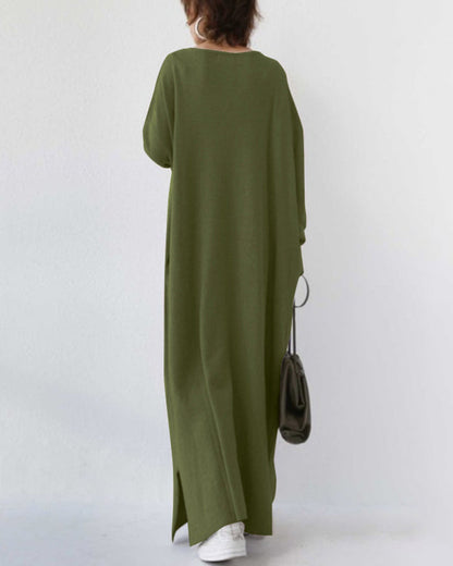 Sommerliches Maxikleid aus Baumwoll-Leinen-Mix – Sorella