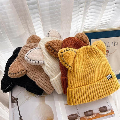 Gestrickte Wintermütze mit Katzenohren – PurrWarm