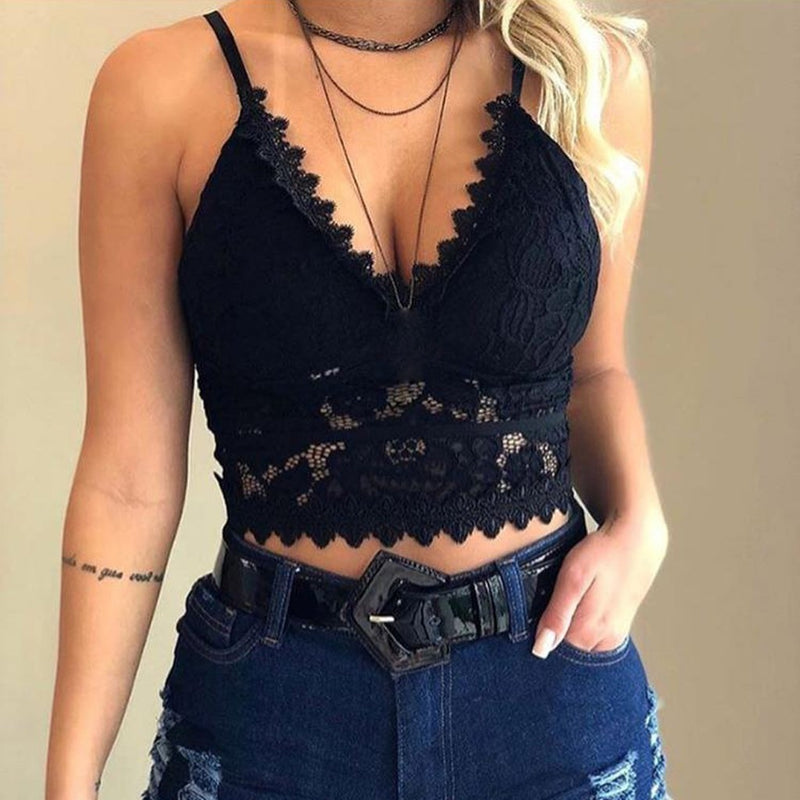 Damen Spitze Top mit Spaghettiträgern – Lina