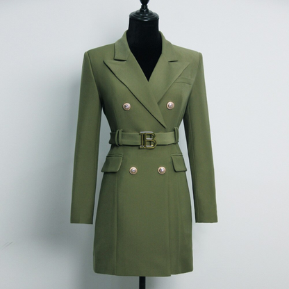Stilvolles Einfarbiges Blazer-Kleid - Celeste