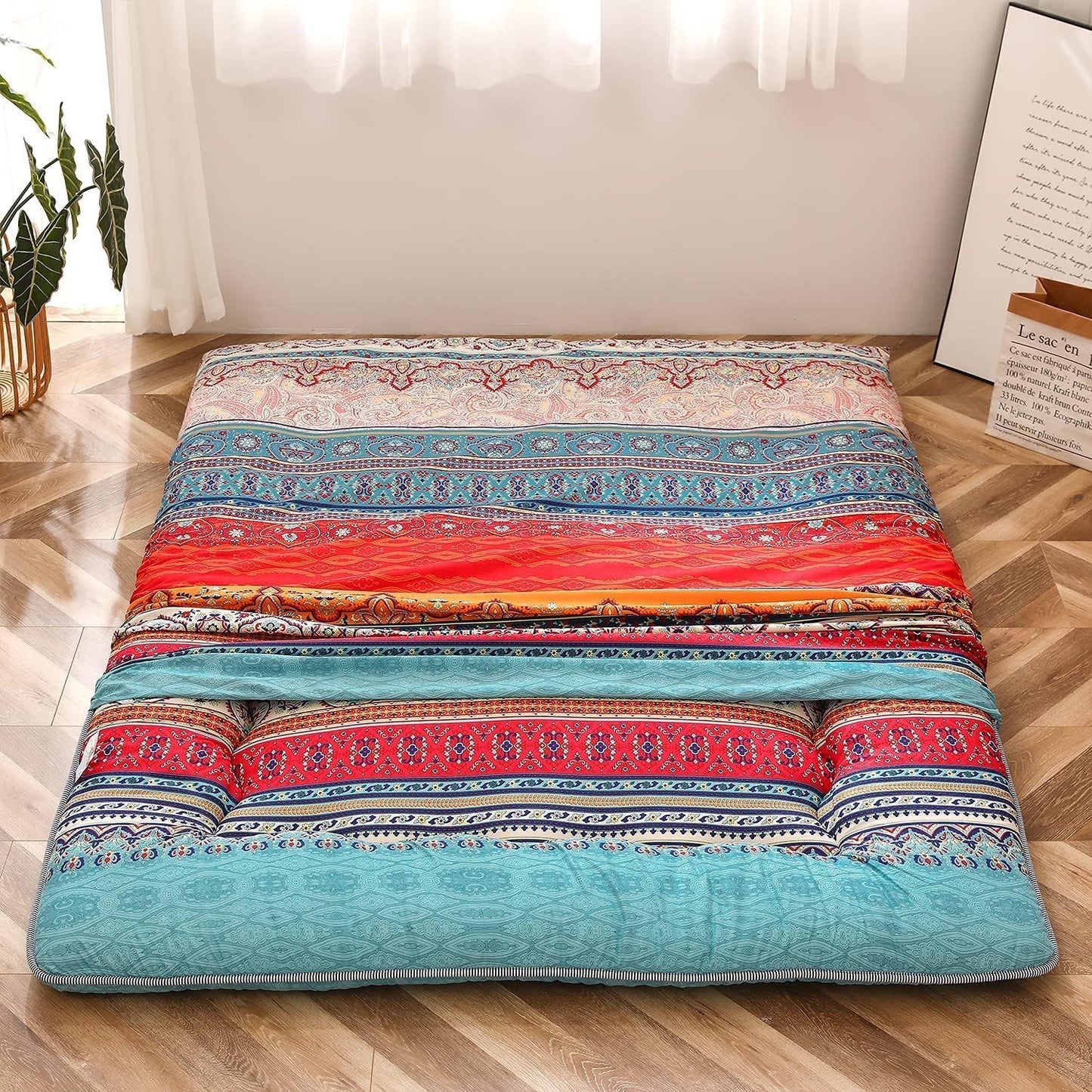 Faltbare japanische Futon-Bodenmatratze mit Memory-Foam-Unterstützung – Arivon