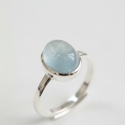 925er Sterlingsilber Ring - AquamarineElegance