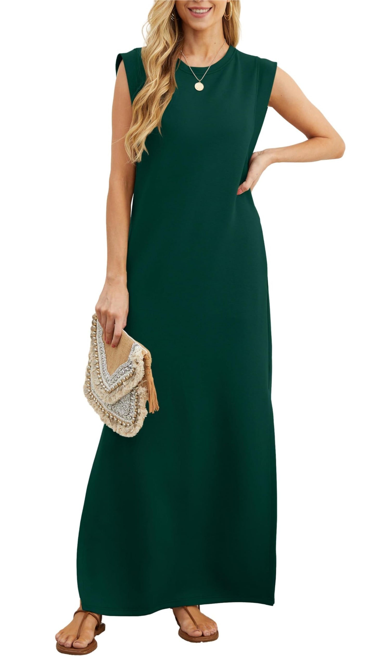 Luftiges Maxikleid mit Taschen Damen – Romy