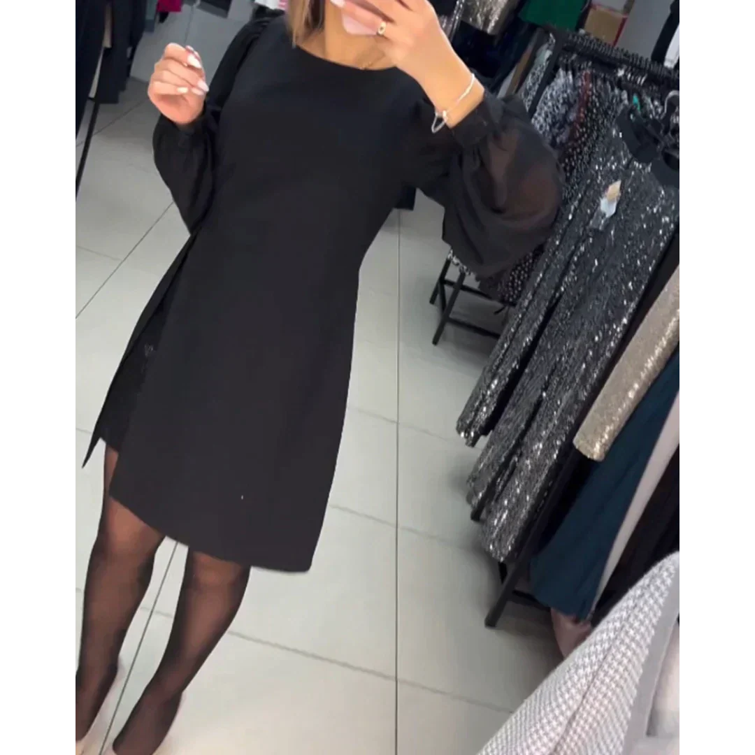 Klassisches Kleid mit langen Ärmeln – Isabelle