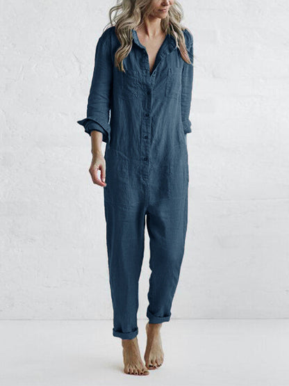 Lässiger Jumpsuit – Liv | 100% Baumwolle, mit praktischen Taschen