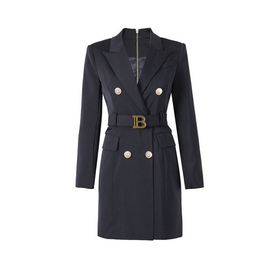 Stilvolles Einfarbiges Blazer-Kleid - Celeste