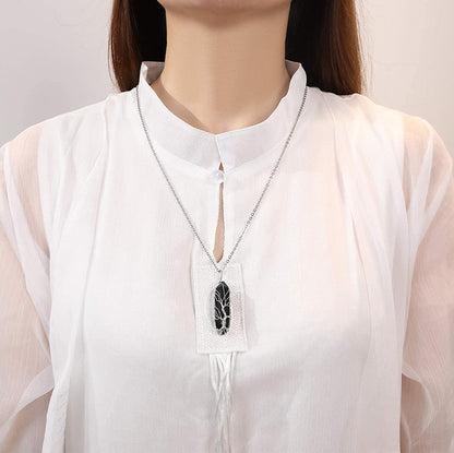 Stilvolle Kristall- und Lebensbaum-Edelsteinkette – Elena