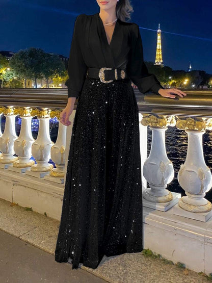 Stilvolles Damenkleid mit V-Ausschnitt für jeden Anlass – Elisa