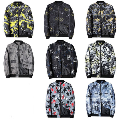 Abstract Bedruckte Herren-Bomberjacke - Enzo