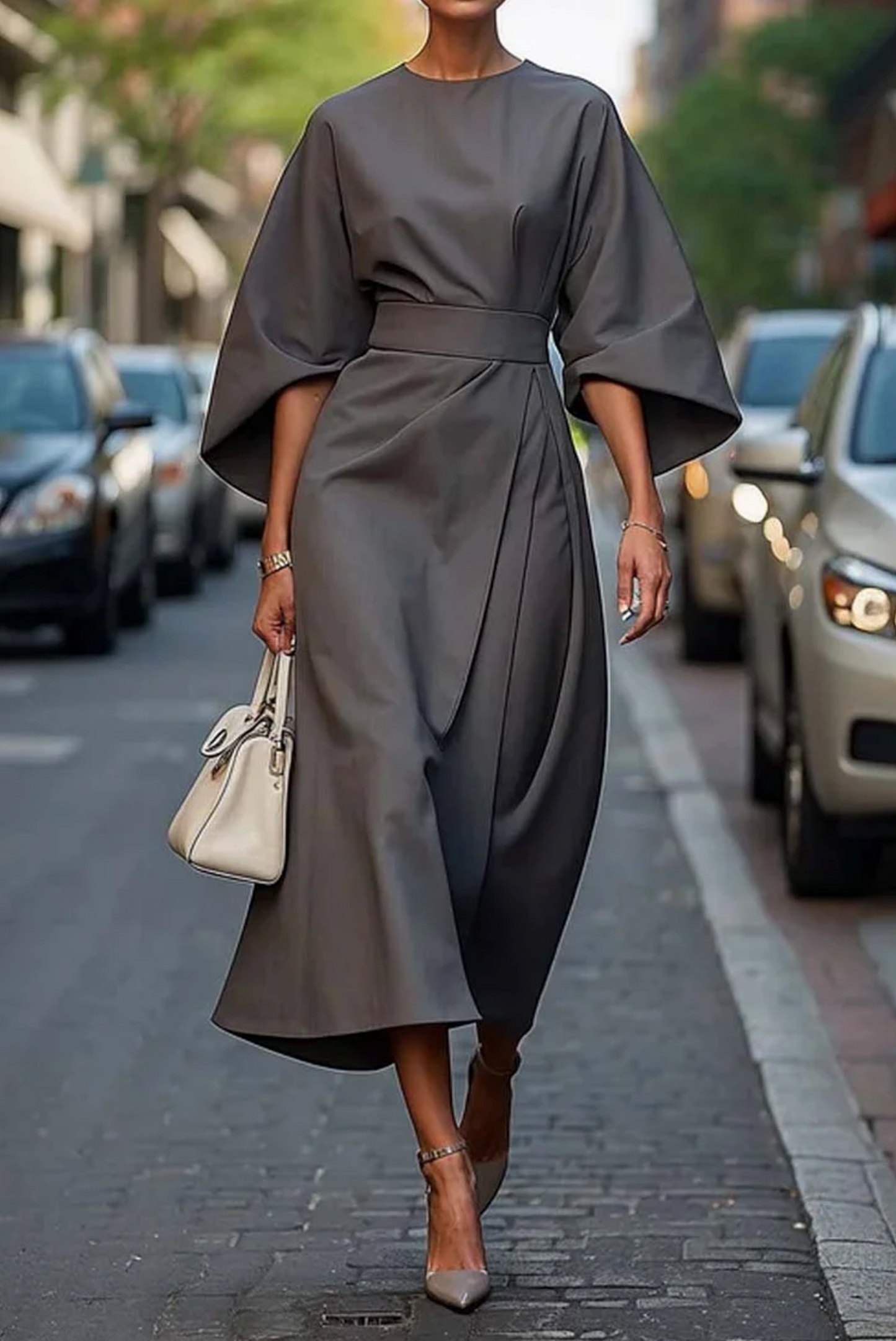 Abendkleid Mit Taillengürtel - Angela