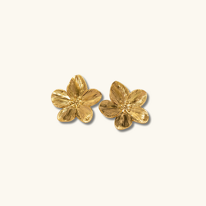 Blumenförmige Goldene Ohrringe - Elena